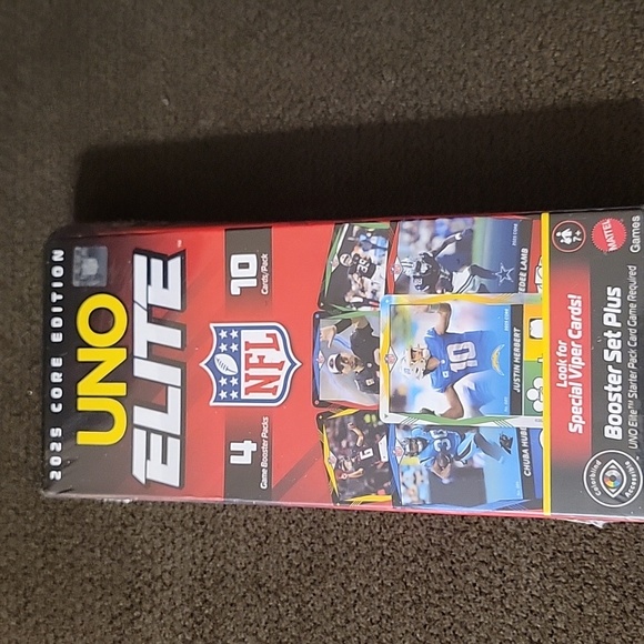 UNO Elite NFL 2025 Core Edition Booster Set Plus Vibrant Cards Design - Picture 2 of 8
